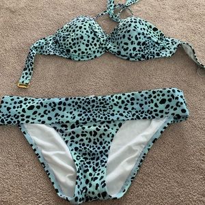 Victoria secret blue leopard bikini